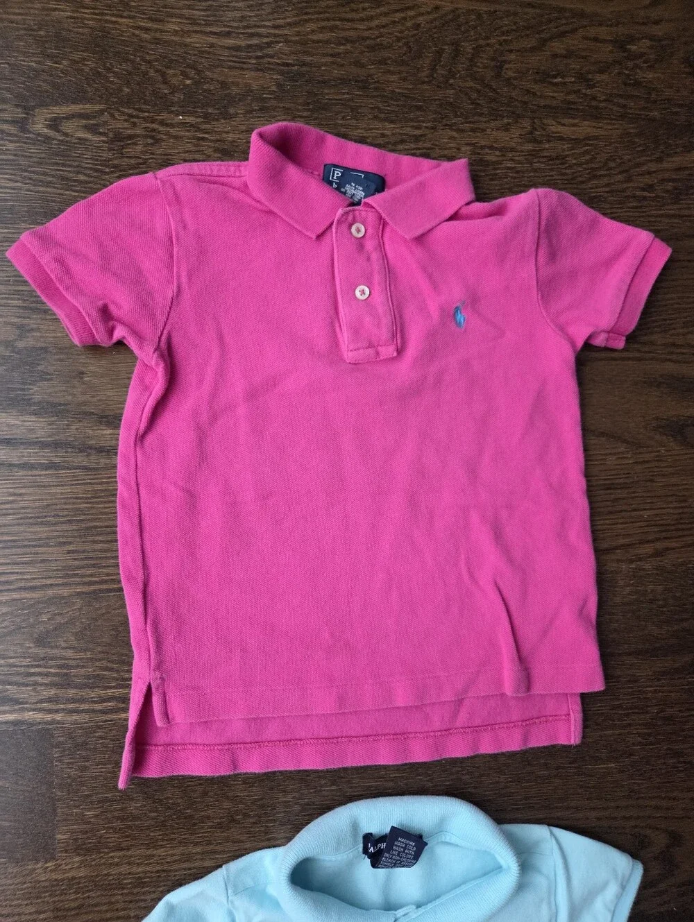 Ralph Lauren Kids Polo Shirts in Hot Pink and Light Blue - Set of 2